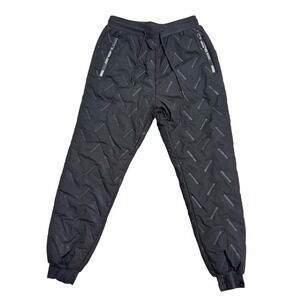 Manfinity Pants Mens Small Black Sherpa Fleece Lined Thermal Joggers Zip Pockets